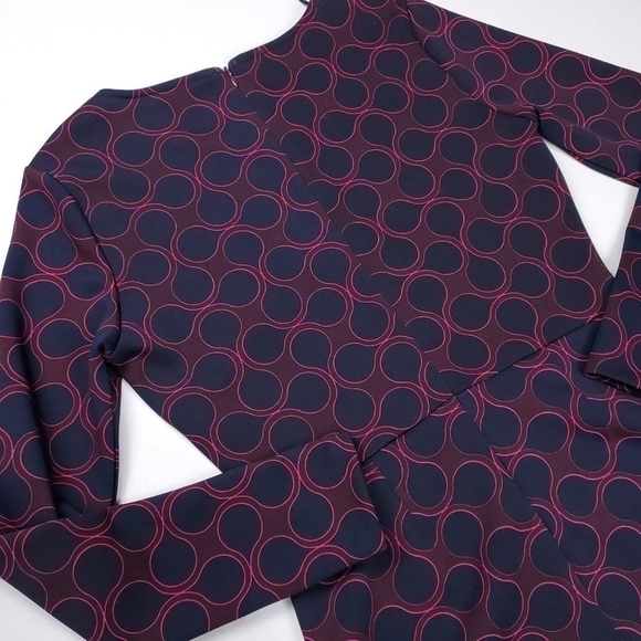 Revolve 1. STATE Pink Navy Bottom Wrap Dress Sz S - Picture 10 of 11